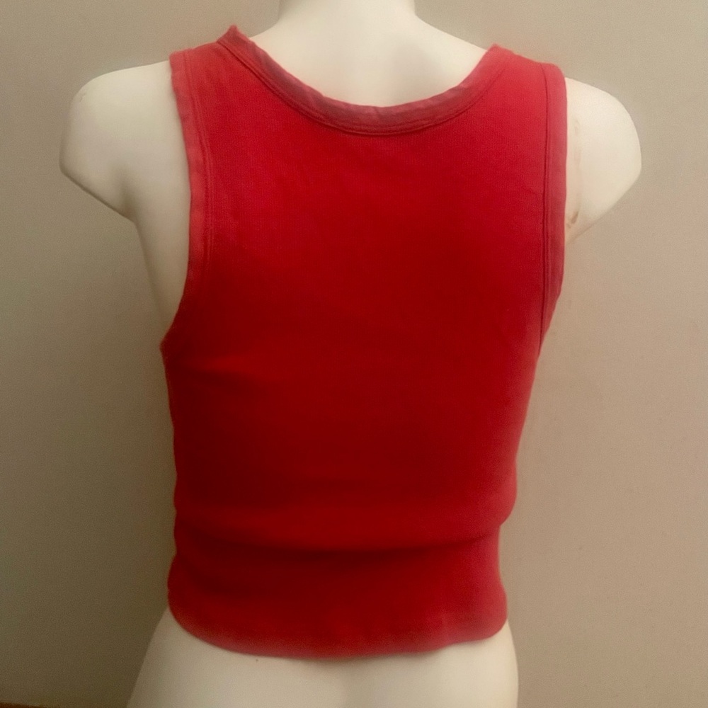 Rodarte "Radarte" Red Ribbed Logo Tank sz M - Picture 4 of 4
